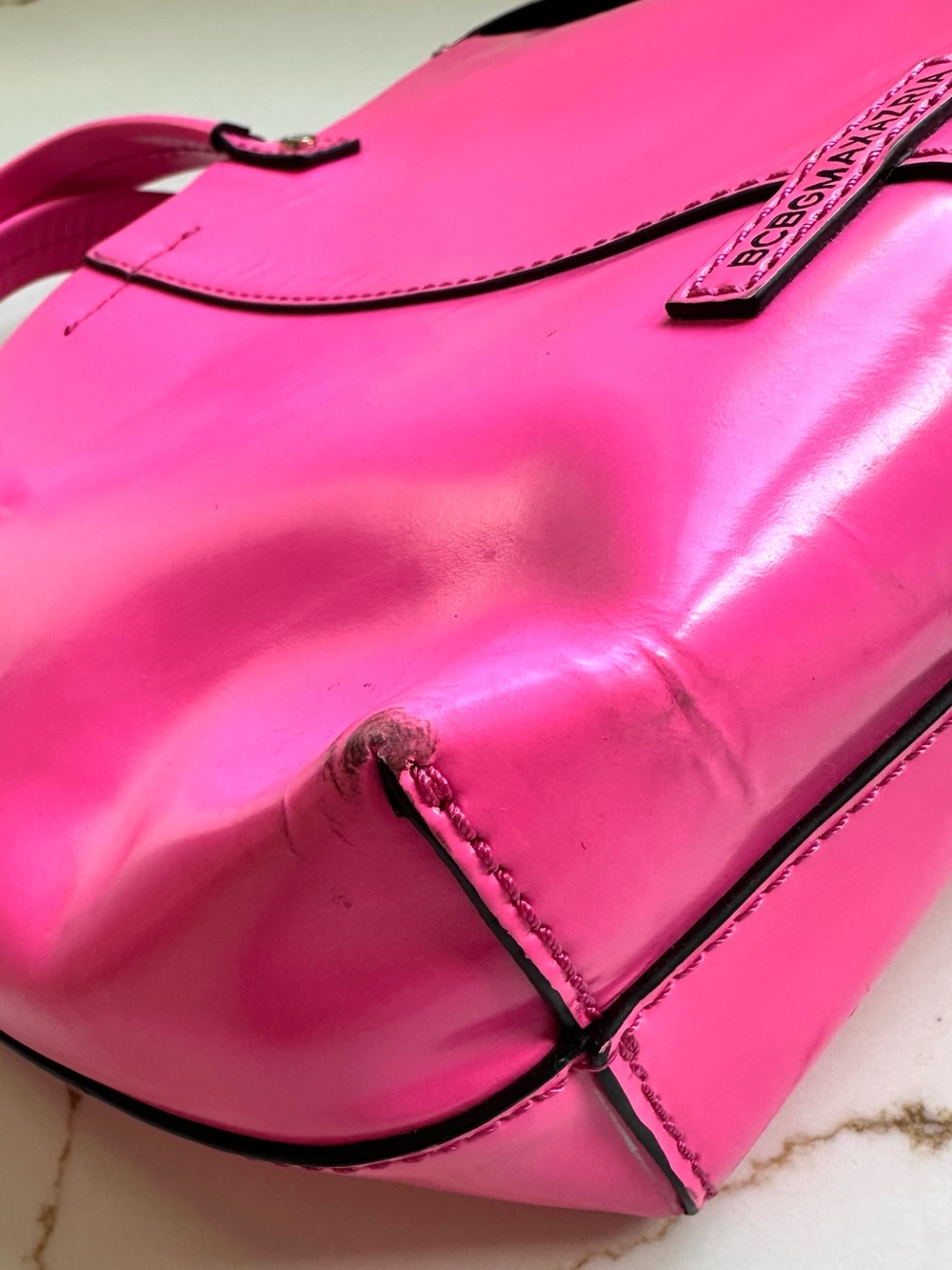 BCBGMaxAzria Hot Pink Crossbody satchel - Picture 9 of 9